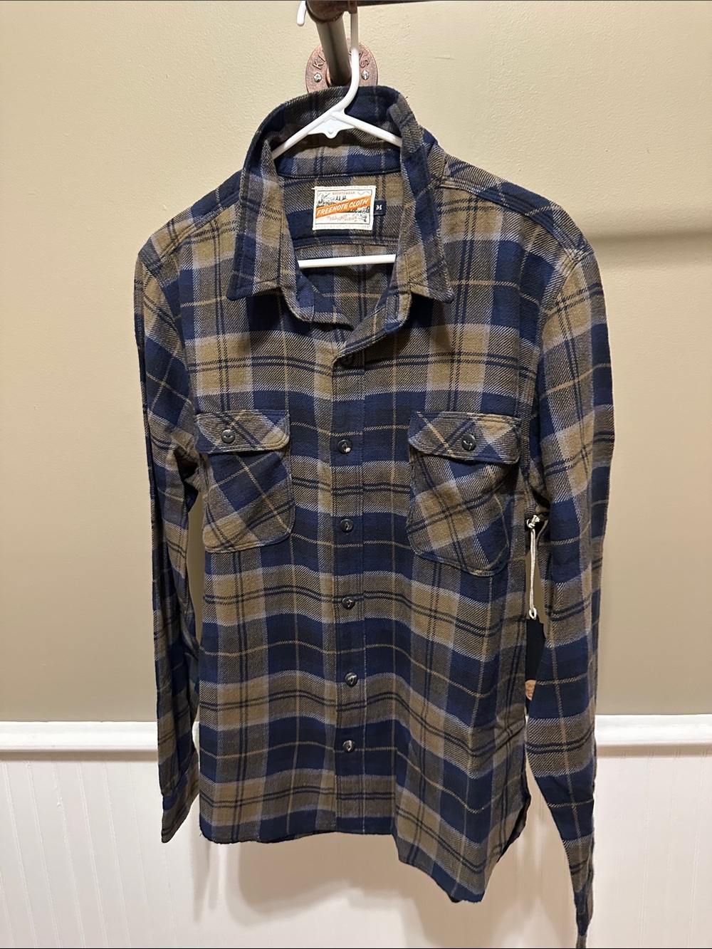freenote cloth Casual Plaid Button-Down Shirt - Blue & Tan